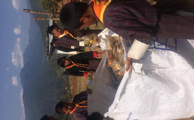 Zero Waste Management - Cubs actively involved in maintaining the waste.