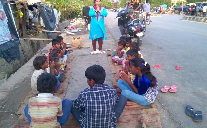 Mop work smile roti bank  gorakhpur india 