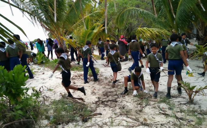 3R Prgramme by Scouts and Girl Guides in Maldivea