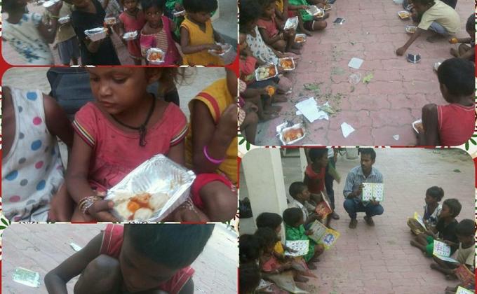  My team  distribute books and foods to Kerbstone childrens 