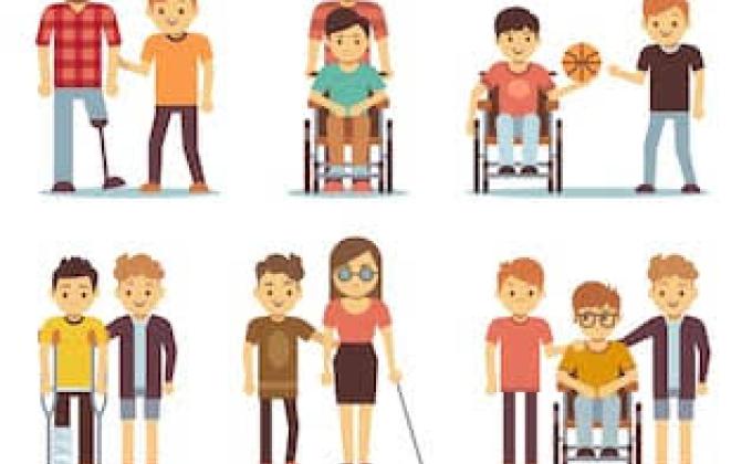 helping handicap person