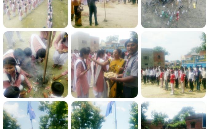 स्काउटिंग की सामान्य जानकारी से स्कूल के बच्चों को कराया गया अवगत।