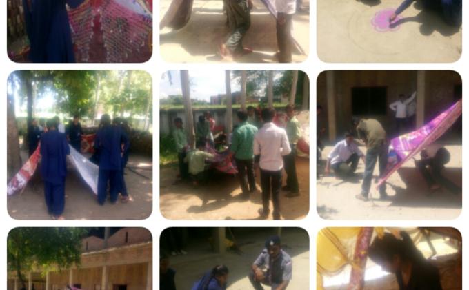 स्काउटिंग की सामान्य जानकारी और तम्बू निर्माण की प्रतियोगिता में स्कूली छात्र और छात्रों ने किया प्रतिभाग।