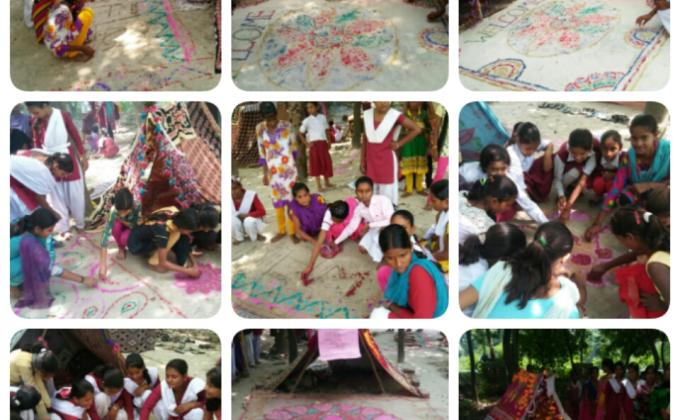पॉक कला एवं रंगोली प्रतियोगिता।