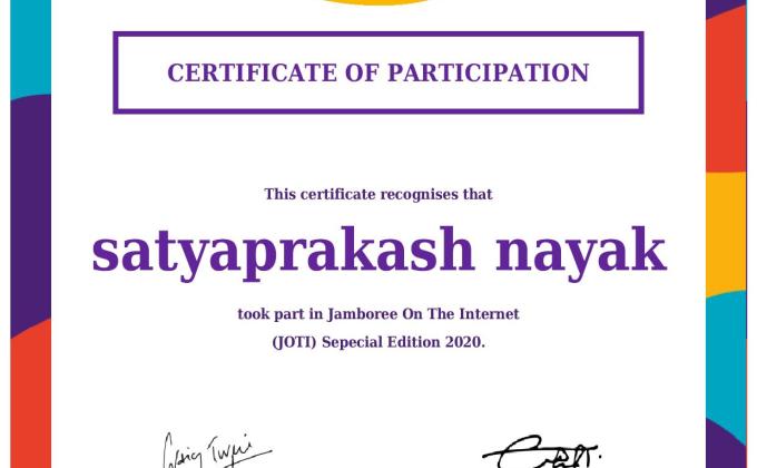 JOTI (Jamboree On The Internet )Special edition 2020