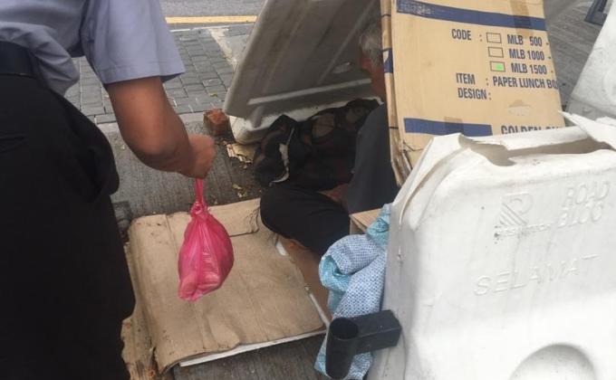 Giving Food To Homeless Campaign