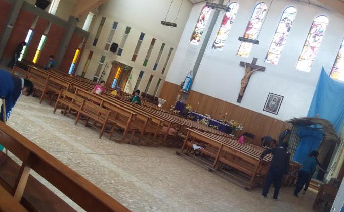 Limpieza de nuestro templo Jesus Obrero