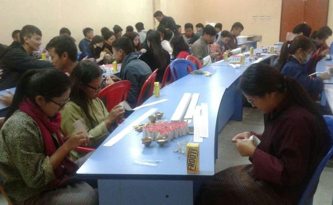 Folding the holy script(mantras)