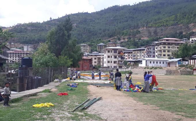 Preparation for investiture ceremony.