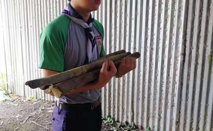 Putting wood back to its pile