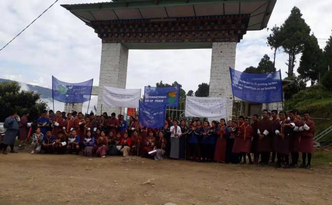 Celebration of International Peace Day in yurung central school