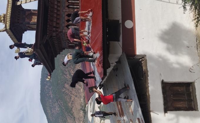 roof painting of a monastry