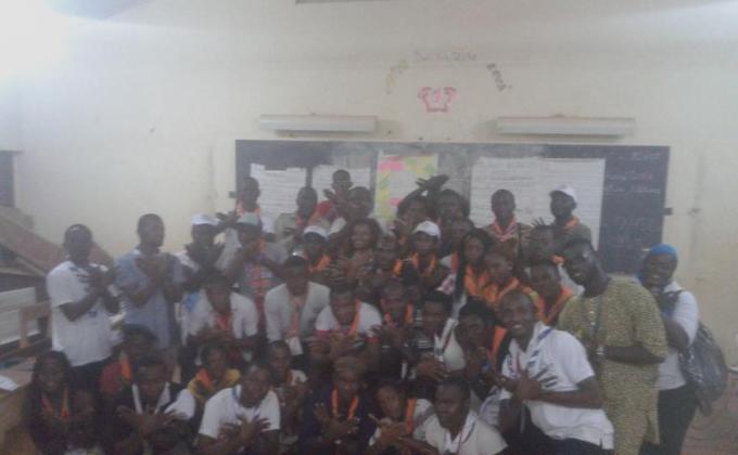 TRAINING ON  MOP DURING THE  7th AFRICA SCOUT JAMBOREE  2016 IVOTY COAST