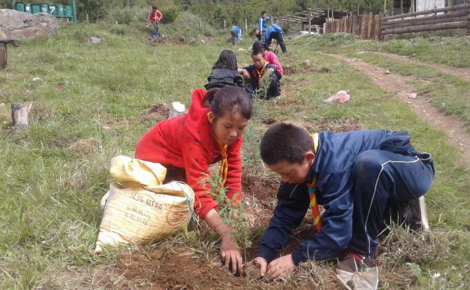 We planted, We cleaned- Little helping hands of Kharsa PS