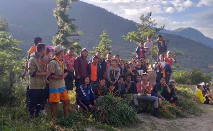 Marijuana uprooting in the nearby community