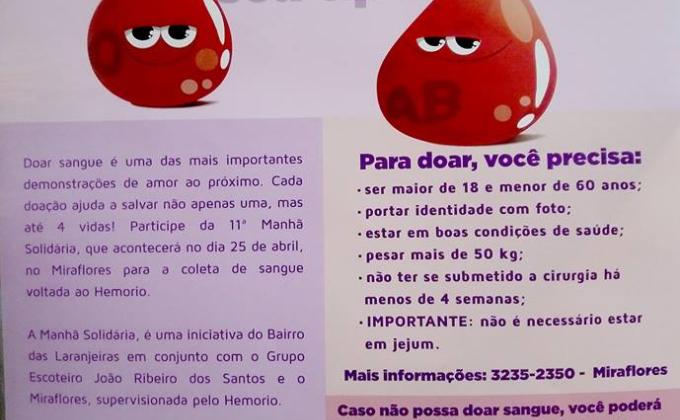 Doação de Sangue para o Hemorio e Leite para o Saude Criança Ilha + 600 pessoas beneficiadas
