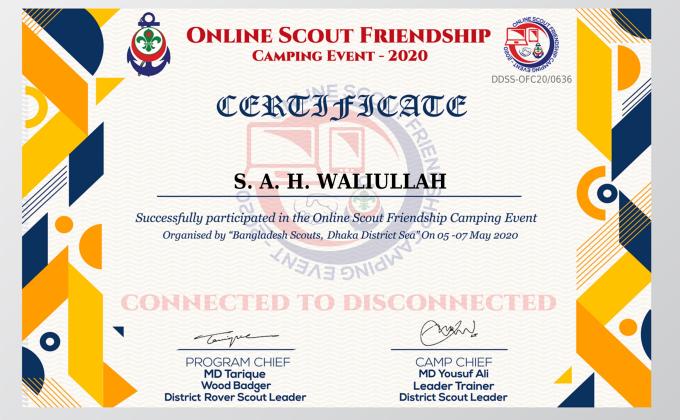 Online Scout Friendship Camping Event-2020