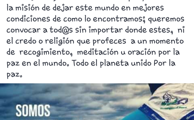 SOMOS MENSAJEROS Y CONSTRUCTORES DE PAZ 