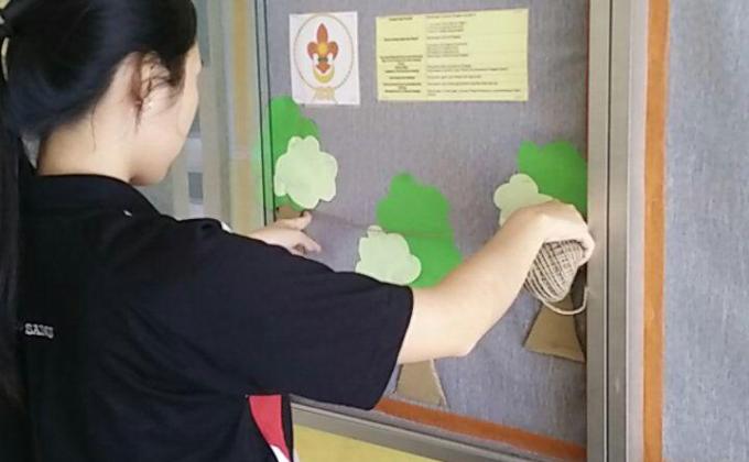 Projek Menghias Papan Kenyataan Persatuan Pengakap