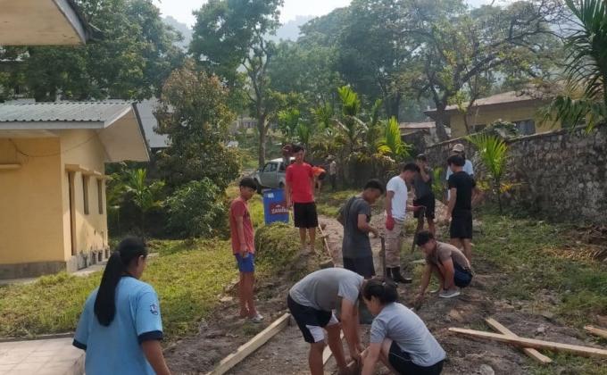 Construction of foot path 