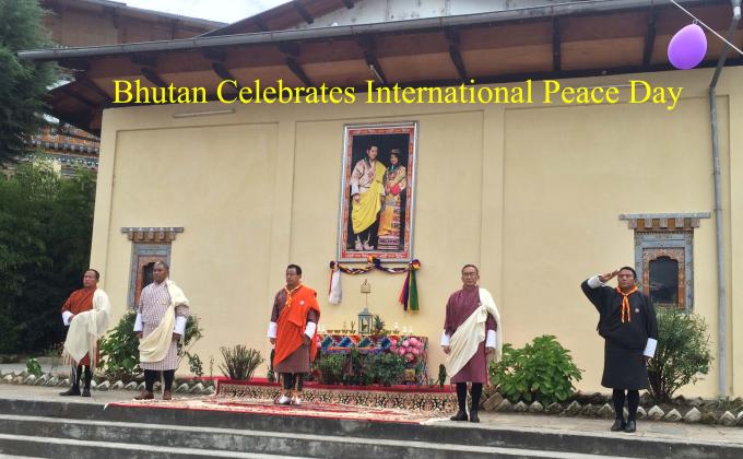 Bhutan Scouts celebrate International Peace Day: " We shine together, We glitter on our own and we stand united for peace"