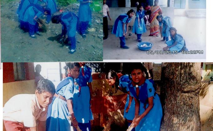 SCHOOL CAMPUS CLEANLINESS GHS AMMAPET, KUMBAKONAM EDUCATIONAL DISTRICT-72, THANJAVUR.
