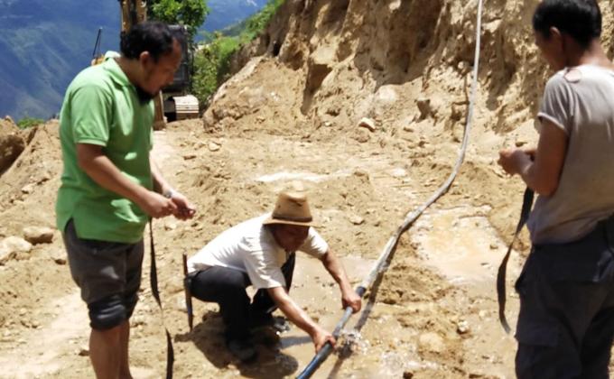 Water connection to school