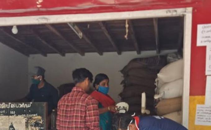 Adult leader helps in delivering ration and emergency medicines