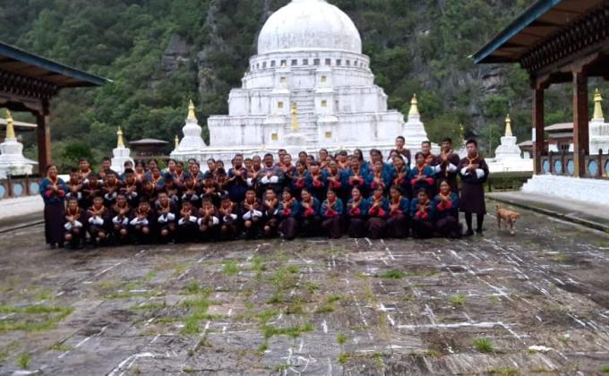 Cleaning  chorten kore