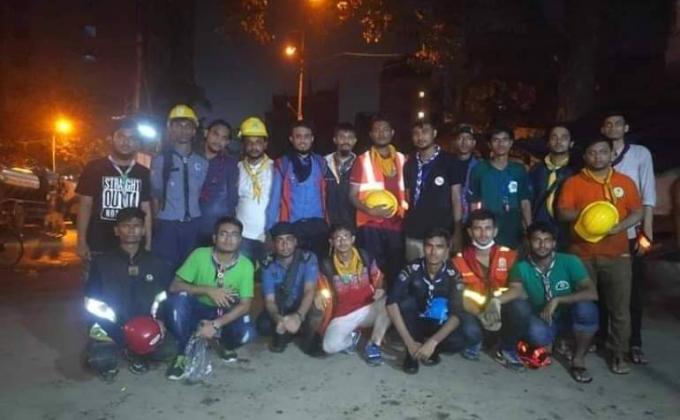 অগ্নিকাণ্ডে সেবাদান