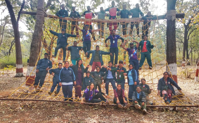 1st SAANSO Adventure Camp,India,2019-it's obstacle time !