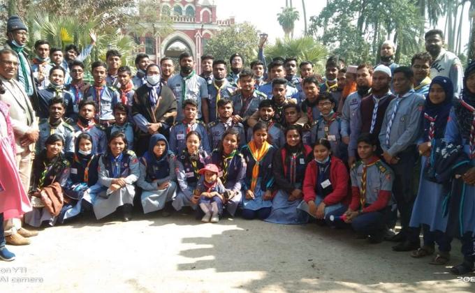 ৪র্থ নাটোর জেলা রোভার মেট কোর্স ৪র্থ দিন (১ম পর্ব- হাইকিং)