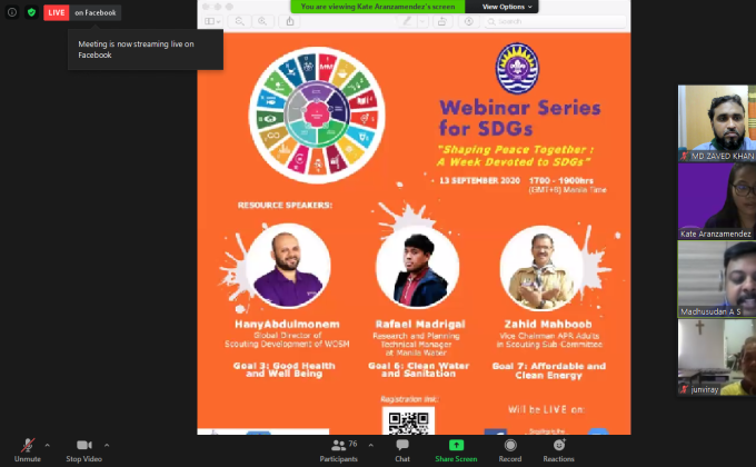 Webinar Series for Scouts for SDGs(Day2)