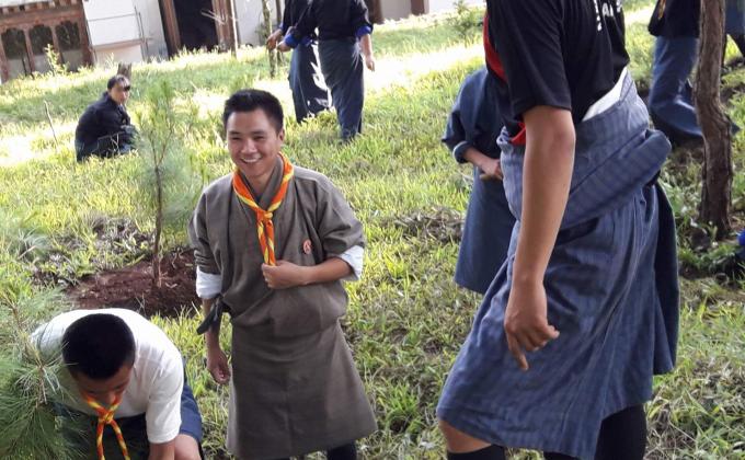 Working in scout nature park 