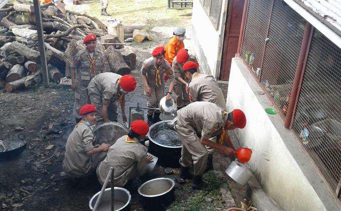 Voluntary work for his majesty's visit to samtse.