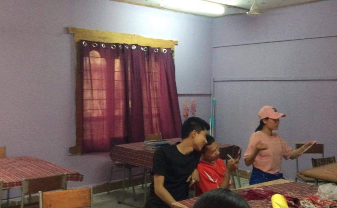 Beautifying School by Planting Flowers 