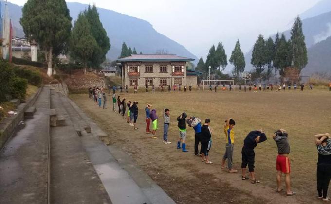 Physical training and jogging on every Saturday morning.