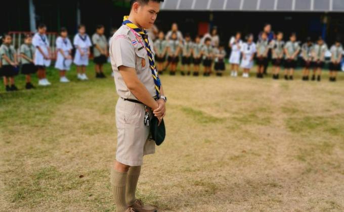 สงบนิ่งพิธีเปิดกองลูกเสือสำรอง