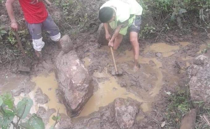 work at Gaki village 