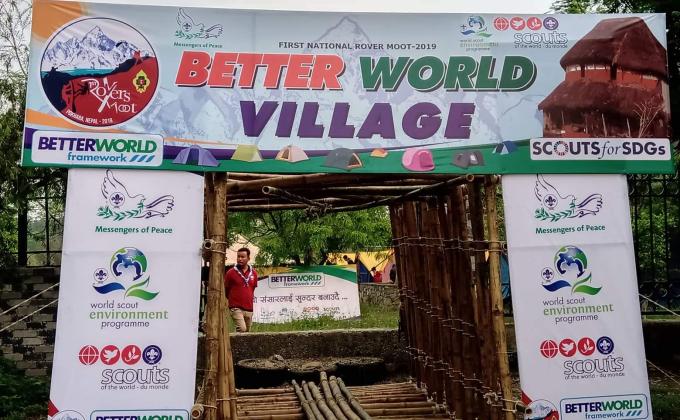 Better world village in 1st national rovermoot Nepal