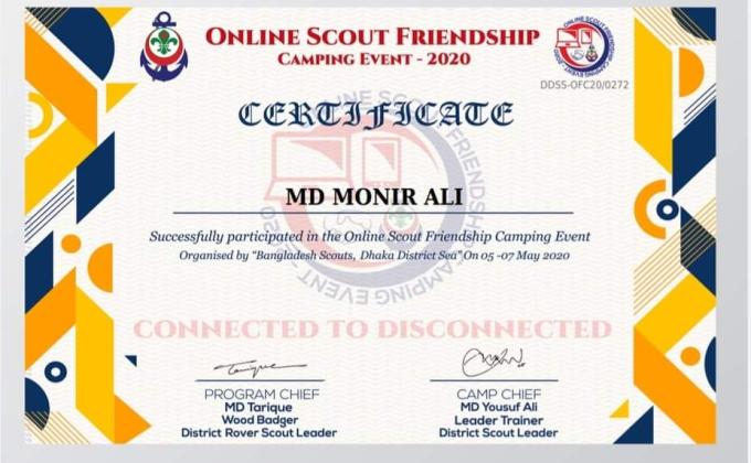Online Scout Friendship Camping Event-2020