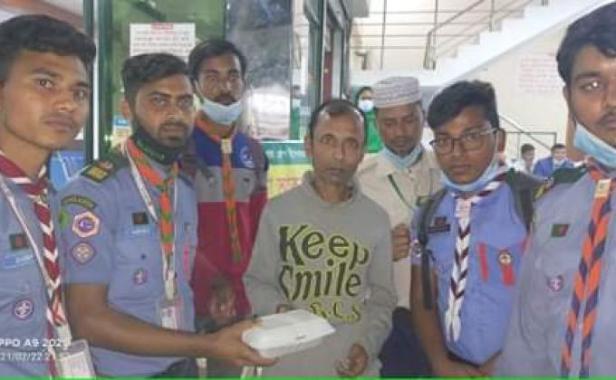 Distribution of food among helpless and poor people on the occasion of BP Day-2021