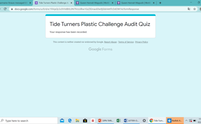 Tide Turners Plastic Challenge: Plastic Audit Quiz