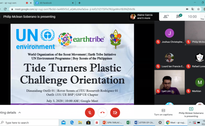 GSP UE- Chapter Troop #512 Tide Turners Plastic Challenge Online Orientation