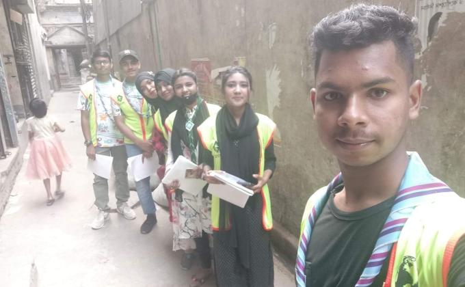 করোনা পূর্ব শতর্কতা ও বাংলাদেশ স্কাউট এর পক্ষ থেকে লিফলেট বিতরণ