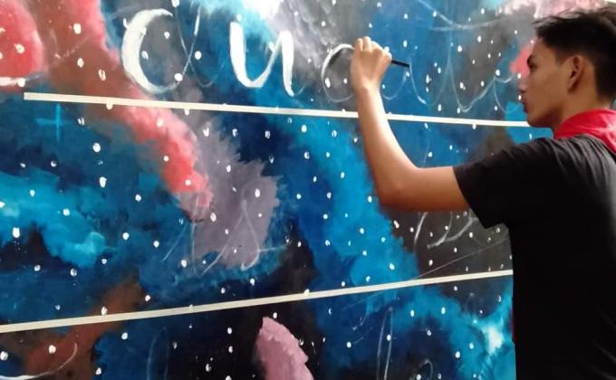 Day 6 Finishing of Mural SWA Entry of Caloocan High School Senior Scouts