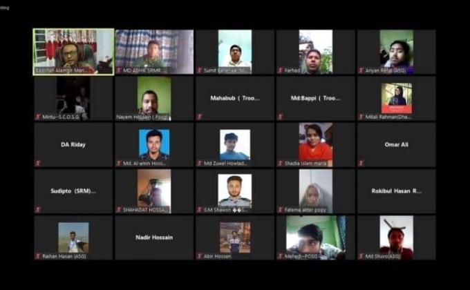 COVID-19 response team meeting.