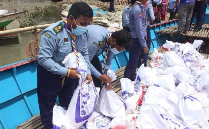 বন্যার্তদের ত্রাএ সহায়তা২০২০
