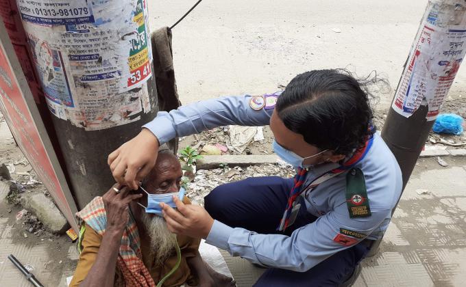 মাস্ক বিতরন কার্যক্রম 