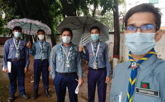 পরিচ্ছন্নতা অভিজান ও সামাজিক দূরত্ব নিশ্চিত করণ।(দিন-১)